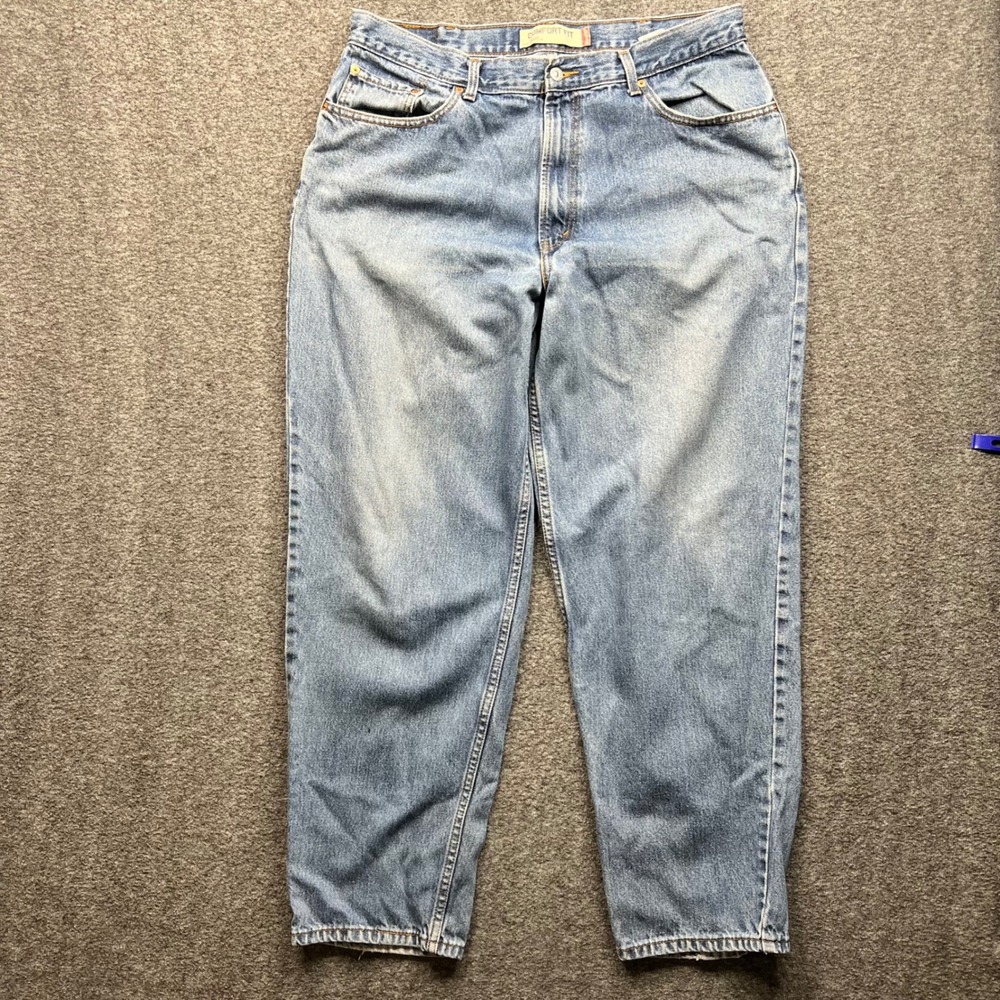 Levi's 560 Comfort Fit Jeans Mens 38x32 Blue Fits 36x31 Baggy Tapered Leg Denim